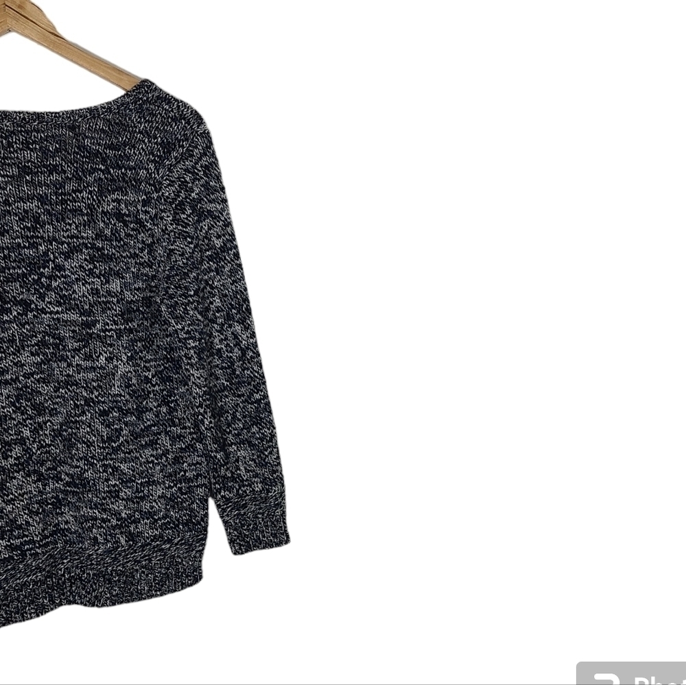 Rag & Bone Blue Chunky Knit Marled Wool Cashmere Blend Sweater Women's Size L - Picture 10 of 16